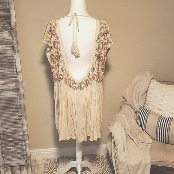 🌸Free People Ayu Nude Tunic Dress, Medium - Picture 4 of 8